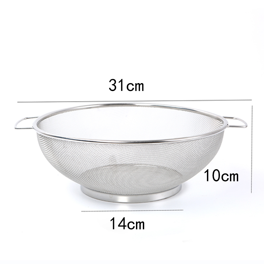 Stainless Steel Colander With Handle Food Strainer Basket