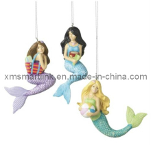 Poly Stone Mermaid Hanging Ornament Gifts