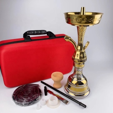 case package top hose Wholesale high quality egypt copper golden hookah shisha tunisia hookah luxury hookah