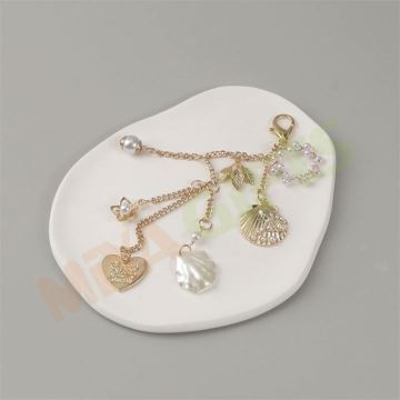 Custom Metal Luxury Diamond Pearl Gold Dangling Planner TN Accessories Charms