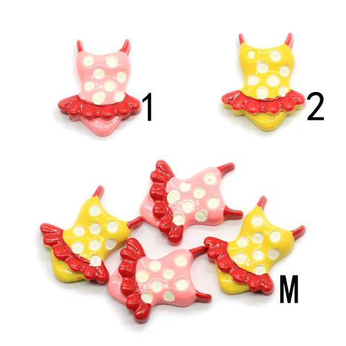 "22*25mm Resin Dot Swimsuit Girls  Bathing Suit Cabochon Flat Back Ornament Fashion Key Chain Accessory "