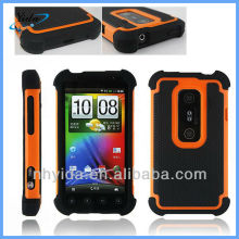 Luxury Basketball Texture Phone Case For HTC EVO 3D PC + Silicone Case For HTC EVO 3D