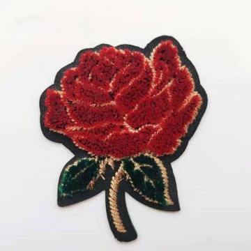 Personalisierte benutzerdefinierte Blumenrose Stickerei Patch