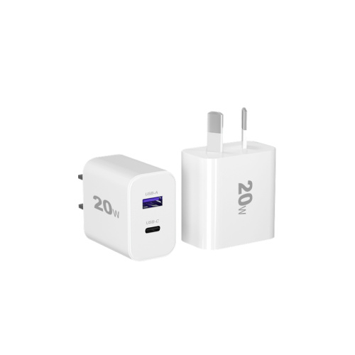 2022 2 พอร์ต QC3.0 Type-C USB Wall Fone Charger