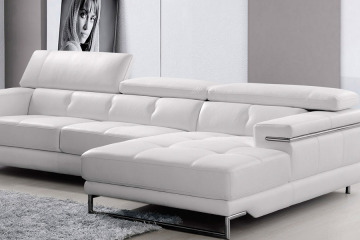 Leather Sofa White Magic