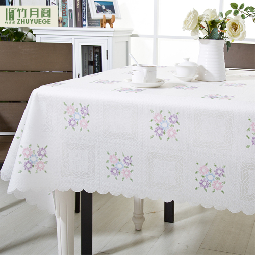 China manufacture clear plastic square tablecloth colorful pvc plastic film for tablecloth roll