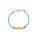 Bracelet Chakra 3MM rondes en perles avec pierres précieuses turquoises pour hommes