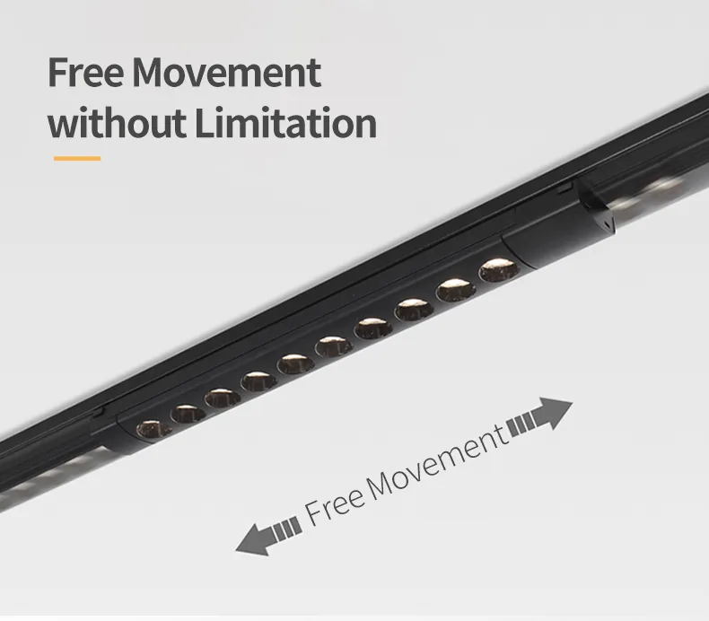 Erdu Ceiling Linear 48V 35mm Slim Rail Magnetic Track Light System Ultra Thin Surface Mounted COB Spotlight LED Magnetic Track L