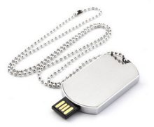 Metal dog tag Usb Flash Drive with keychain