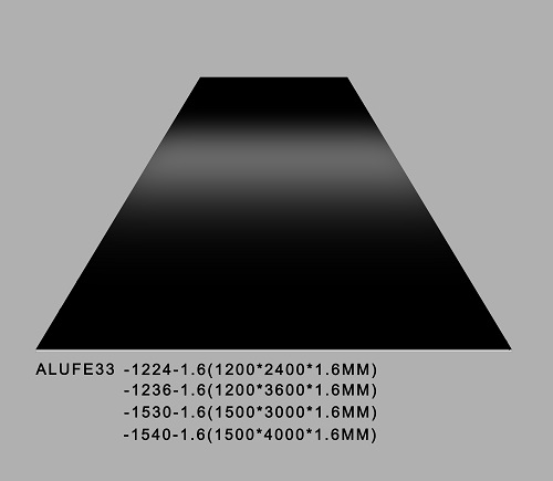 لوح لوح ألمنيوم أسود لامع 1.6 مم سميك 5052 H32
