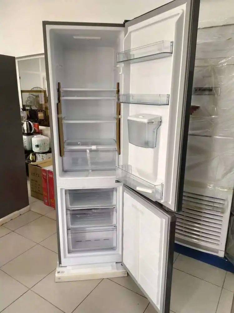 Smad OEM Mechanical Control Double Door Stainless Steel Bottom Freezer Refrigerator