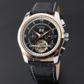 ? Mens Automatic Movemen Fashion Leather Strap Watch