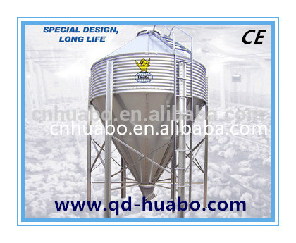 Huabo hot galvanized used grain poultry feed silo for farming euqipment