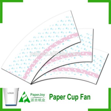 Unique flexo printing paper cup fans
