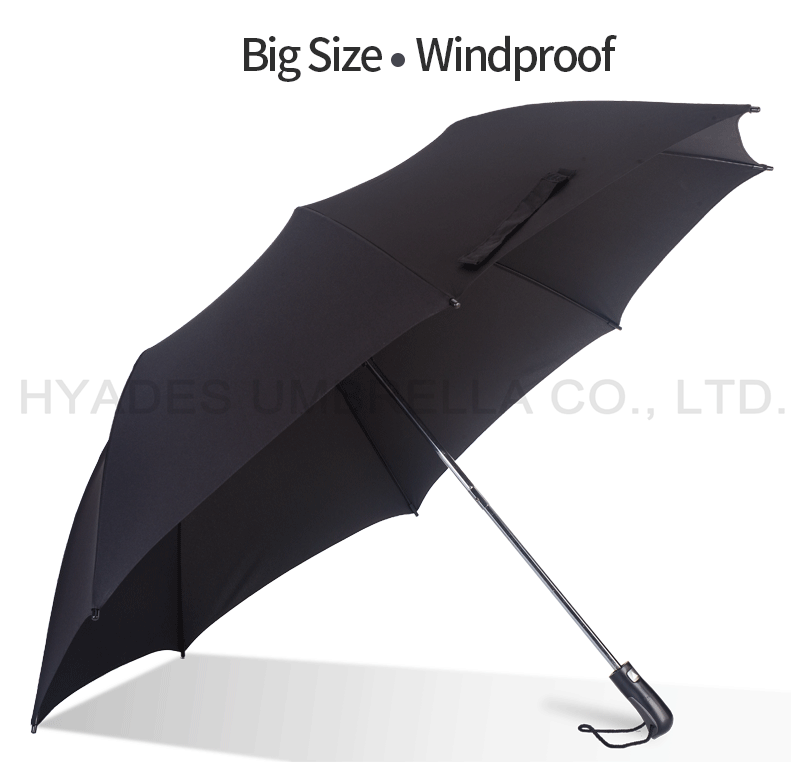 Big Size Windproof Mens Folding Umbrella