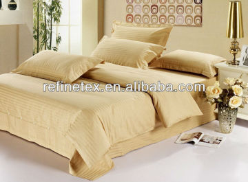 hotel colour satin stripe bed linen