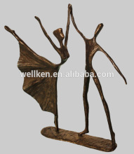 metal dancing statue,Iron casting dancer figures
