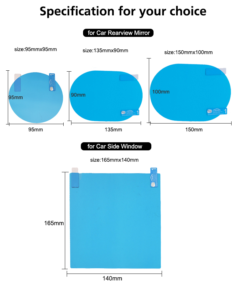 Multi function Blind Spot Mirrors rain proof film Car Mirror for Blind Side Door Mirrors for Large Image