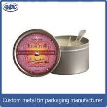 Bath usage essential oil candle round tin