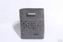 polyester felt bag, felt pouch,grey felt bag