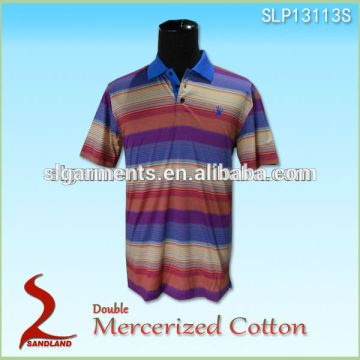 Double mercerized cotton polo shirts wholesale clothing manufacturer overseas