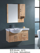 Modern Oak Solid Wood Bathroom Vanity Cabinet