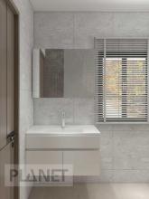 Custom Modern Bathroom Vanity & Mirror Full Set