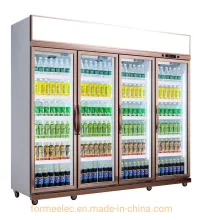 4 Door Commercial Refrigerator Convenience Store Supermarket Beverage Cooler Beverage Showcase
