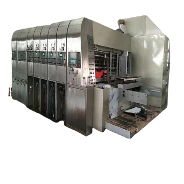 automatic four colors flexo printer slotter die cutter
