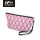 Women pouch luminous PU cosmetic bag geometric rhombic pattern makeup zipper bags