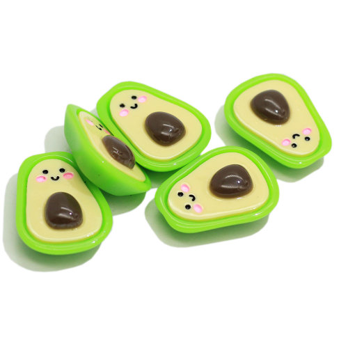 Fancy 17 * 22 * ​​8mm Kawaii Flat back Avocado Resin Cabochon Phone DecorationToy Ornaments Beads Charms