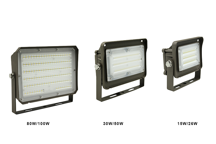 Popular portable new design 130lm/w high efficiency outdoor garden small led flood lights 15W/26W/50W with IP65