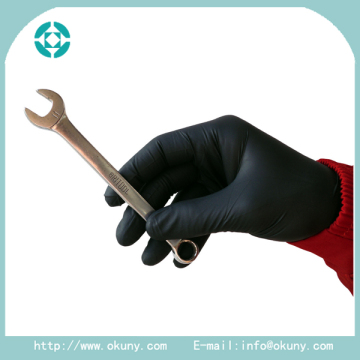 Superior quality black cheap nitrile gloves