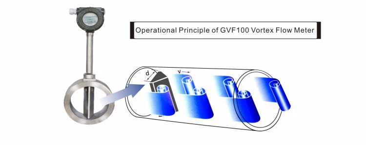 GVF100 Factory Supply RS485 1,5% noggrannhet Mättad ångbiogas tryckluftsflödesmätare