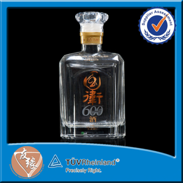 Super Flint Glassware 500ML Alcohol Glass Square Drinking Bottle