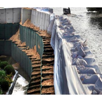 Gabion de boîte militaire rempli de barrière défensive de mur de sable