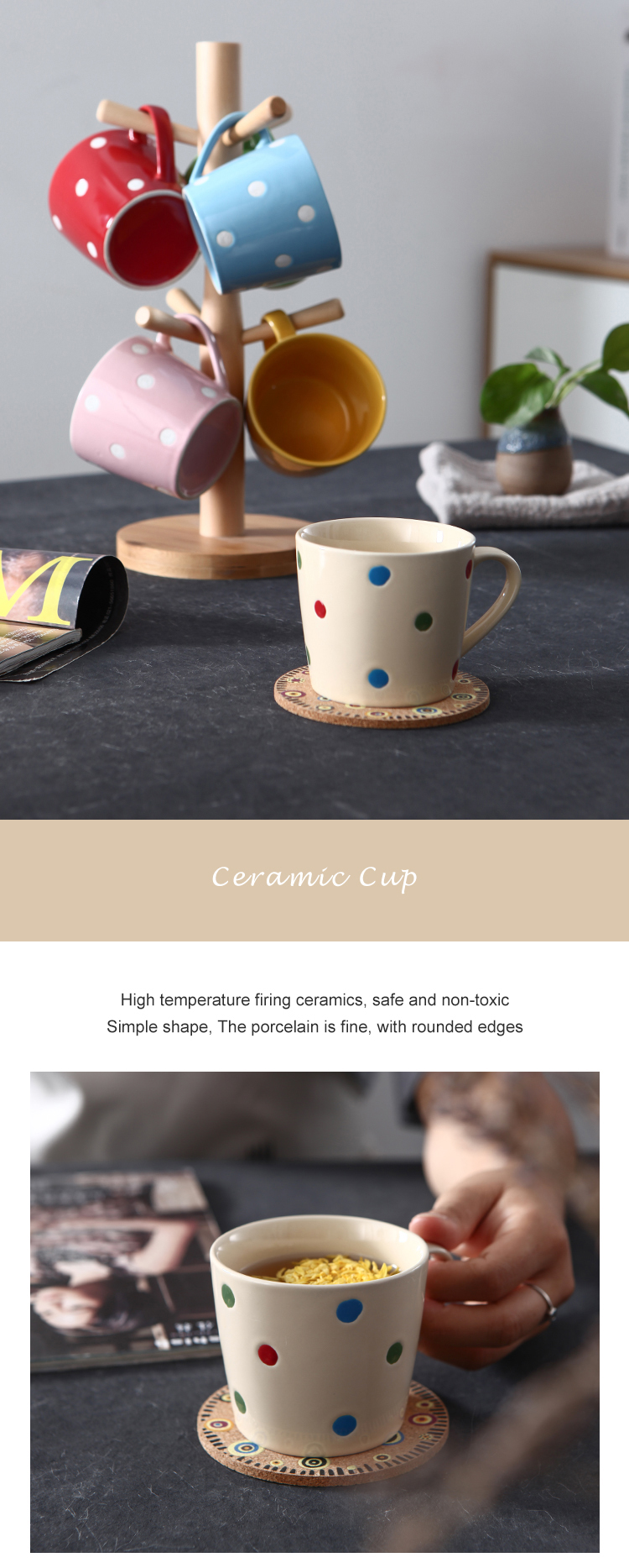 Wholesale reusable tea milk ceramic mug custom logo porcelain cappuccino coffee cup