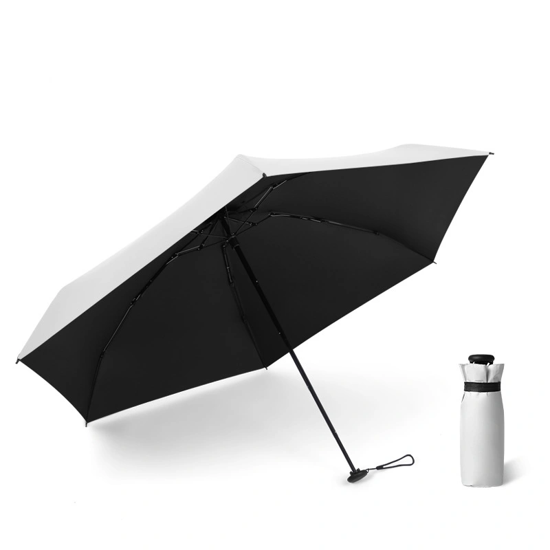 New Fashion Design for Ladies High Quality Mini Size Light Umbrella 5 Folding Pocket Travel