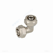 Qiongyu Multilayer Pipe Compression Screw Fitting Elbow 57-3 Brass Fitting