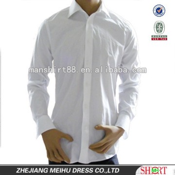 100%cotton wholesale mens shirts pure white long sleeve mens dress shirts