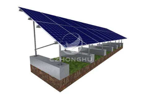 Czhonghu Mounting Structure Photovoltaic Stent China Wholesaler Polishing W Type Ground Screw Solar Panel Mounting Bracket