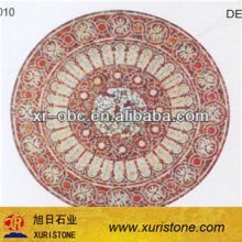red round mosaic flooring pattern