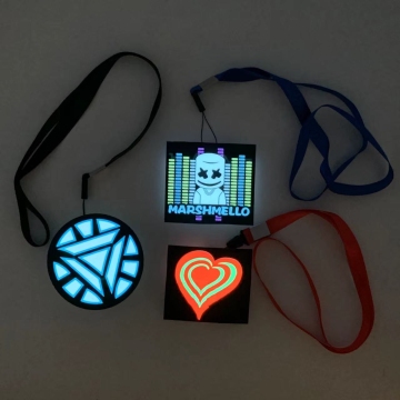 Custom LED EL Badges and Logos for School, Party, Club, Festival, Christmas