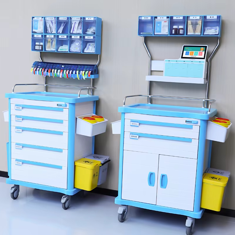 carrinho clínico com gavetas clinical trolley with drawers