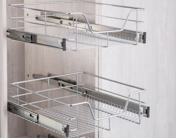 rack pull out metal wire baskets kitchen storage