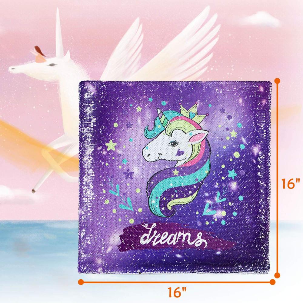 Unicorn Reversible Sequins Cushion 5 Unicorn Reversible Sequins Cushion 5