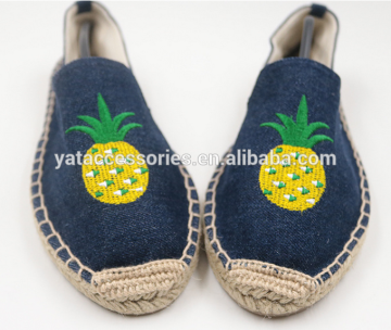 Woman Embroidery Canvas Espadrille Shoes
