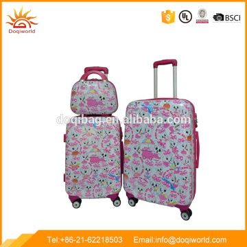 Children travel trolley luggage bag sets for girls