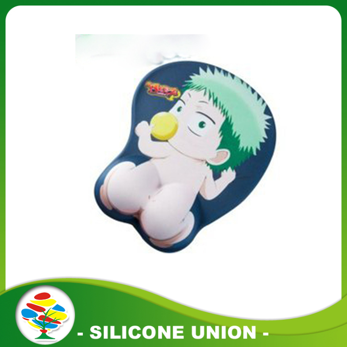green anime mouse pad