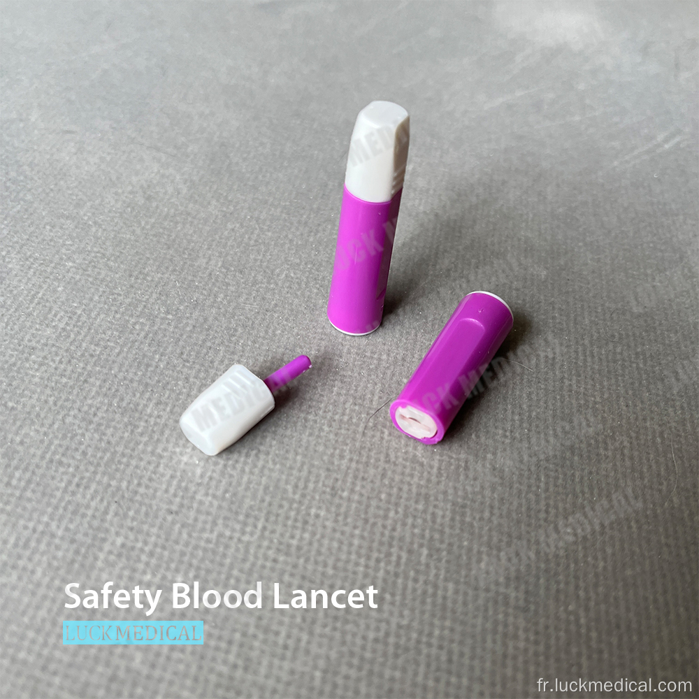 Bouton Activé Blood Lancet Safety Pen Type